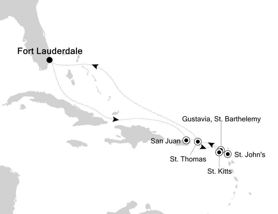 Caribbean & Central America Cruise Itinerary Map